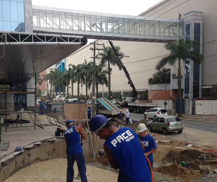 Calçada piso intertravado